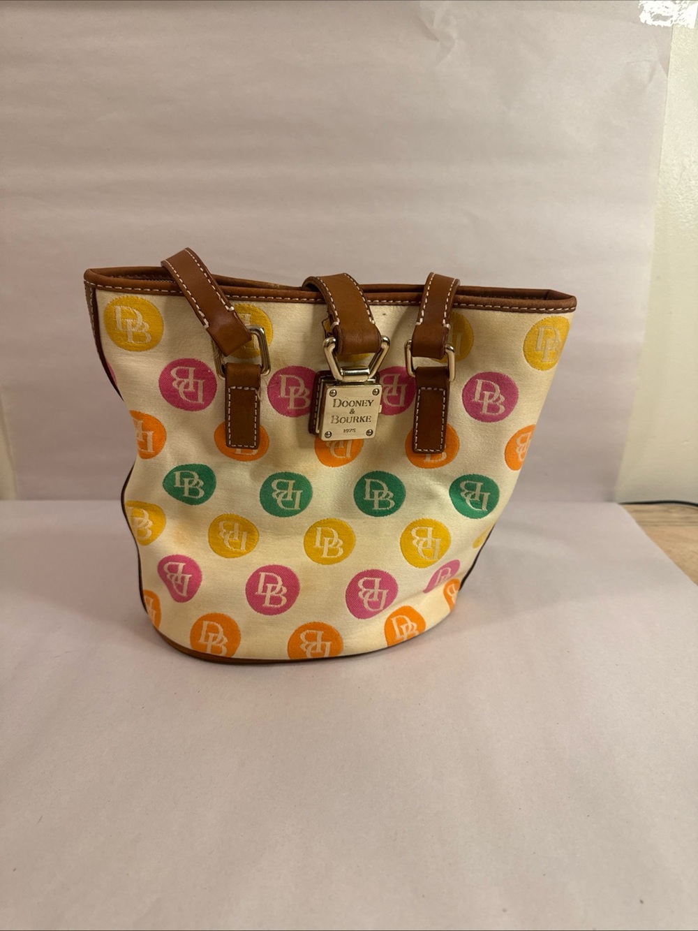 Dooney & Bourke Multicolor Logo Canvas Tote